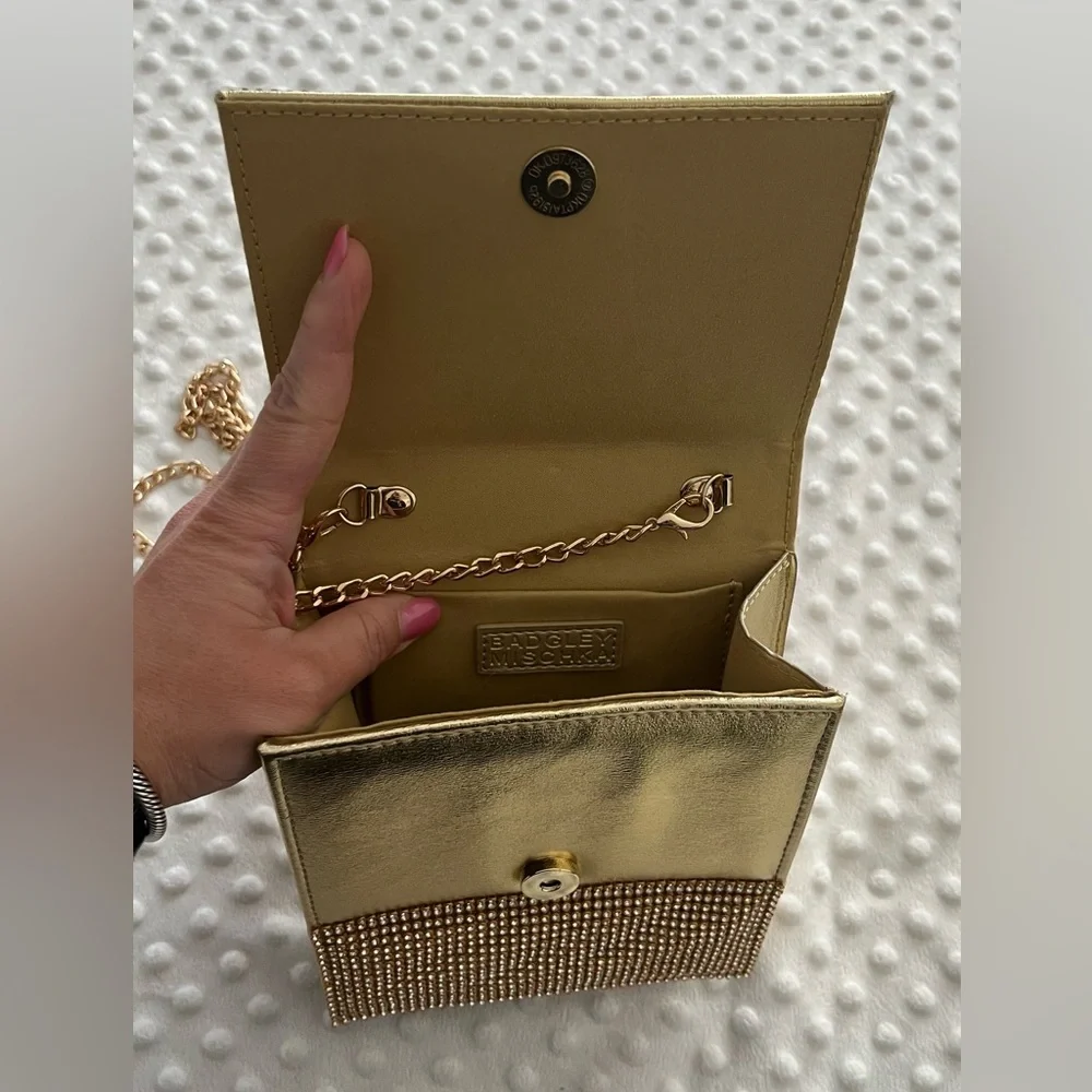 BADGLEY MISCHKA Gold Bejeweled Evening Bag 💛💎✨ - Picture 7 of 12